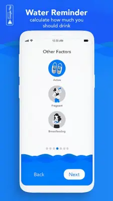 Water drink reminder - Water reminder & tracker android App screenshot 2
